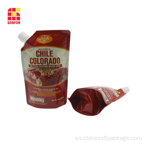 Comida reutilizable Póngase en pie bolsa de jugo con gorra